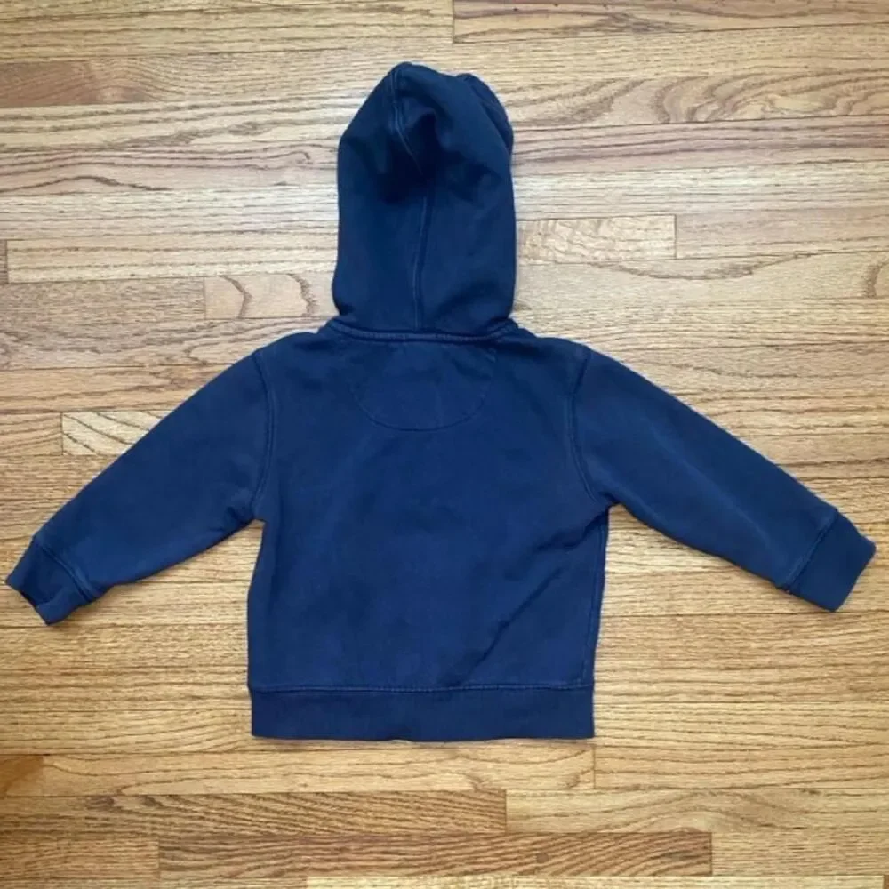 Baby Gap Toddler Navy Zip Hoodie 2T Applique Logo Full Zip Unisex